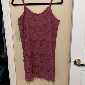Dark pink mini dress